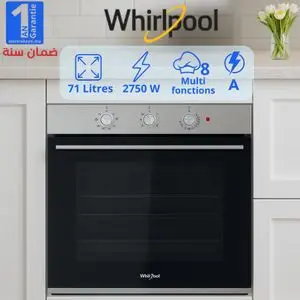 Whirlpool Four multifonction encastrable couleur inox, pyrolyse - OMK38HU0X