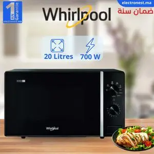 Whirlpool Micro-ondes - 700W - 20 litres - 5 niveaux de puissance - MWP103B