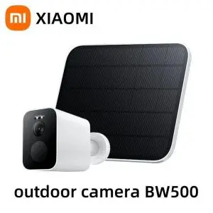 XIAOMI Caméra BW500 + Panel Solar, 2.5K HD IP67, Longue Durée de Vie de la Batterie