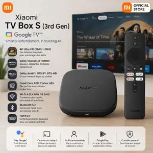 XIAOMI TV Box S 3rd Gen Google TV 4K UHD Dolby Vision et HDR10+, Dolby Audio Wi-Fi 6 et Bluetooth