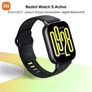 XIAOMI Redmi Watch 5 Active Smartwatch, écran LCD, appels Bluetooth, 140 + modes sportifs