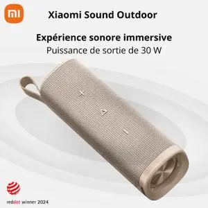 XIAOMI Sound Outdoor Sable – Enceinte Bluetooth 30W - IP67 Étanche - 12H Autonomie - BT 5.4 - Son Stéréo - Garantie 1 An