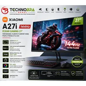 XIAOMI Moniteur 27” pouces A27i 2026 FHD Monitor, 144Hz FreeSync, HDR10, IPS, 99% sRGB, TÜV Low Blue Light Certified (1920 x 1080/HDMI 2.0/DP 1.4) (Ecran PC 27 Inch)