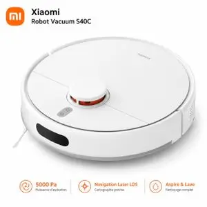 XIAOMI Robot vacuum s40c, Aspirateur Robot Intelligent 2-en-1 Aspiration &amp; Lavage, Puissance 5000Pa, Navigation Laser LDS, Contrôle via Application