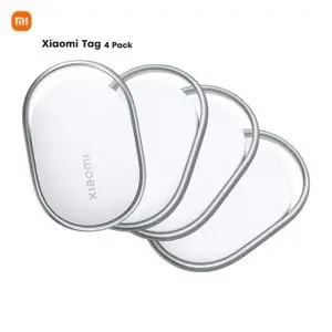 XIAOMI Pack de 4 Tags Wireless Connectivity BT5.4 - IP67 - protection des données &amp; alertes anti-tracking - White