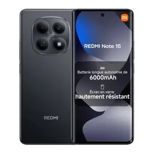 XIAOMI Redmi Note 15 - 6.7" NFC - 8GB - 256GB - 108MP -33W - Helio G100 Ultra - Noir