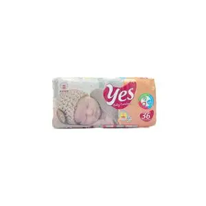 Yes Couches Mini Confort Rp 36 Unités taille 2  ( 3-6 KG)