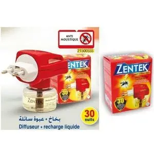Zentek Diffuseur Electrique Liquide anti moustique 30 nuits : Diffuseur + Recharge