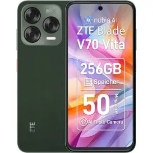 ZTE Blade V70 Vita, écran 6,7 pouces, double SIM, 4+10  Go + 256 Go, batterie 5 000 mAh  - JADE GREEN