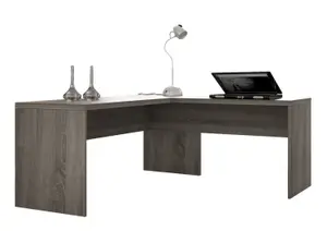 Bureau DISEGNO STD Avec Retour 180X69X75Cm - Chêne Foncé