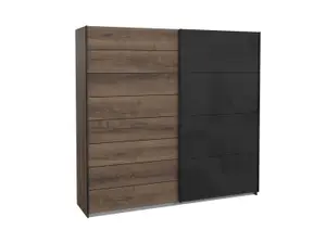 Armoire Jawa - Marron Mat / Noir