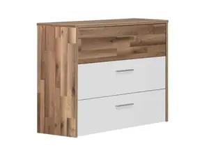 Commode Modern Way Chêne Marron Et Blanc
