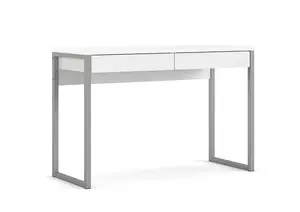 Bureau Function Plus 101,6X40X76,5Cm + 2 Tiroirs - Blanc