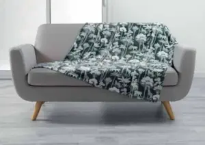Plaid 125X150Cm Imprime Equatoria Jungle - Kaki