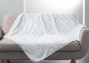 Plaid 125X150Cm - Blanc / Argent