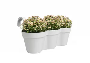 Pot Capri Balcony Triple 54Cm - Blanc