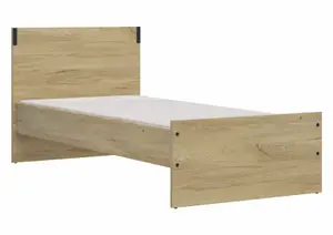Lit Lara Avec Sommier 90X200Cm - Chêne