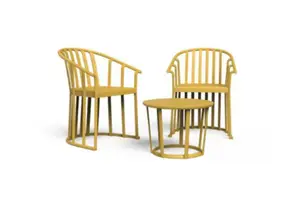 Set De Balcon Raff Avec Fauteuils Et Table - Moutarde