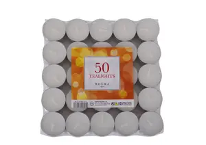 Pack De 50 Bougies Chauffe Plats - Blanc