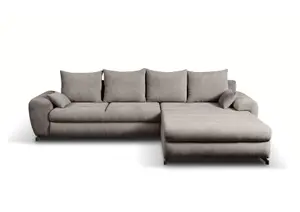 Canapé D'Angle Réversible Yoko + Fonction Lit + Rangement - Taupe