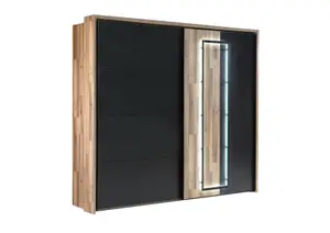 Armoire Sirius Crown Avec 2 Portes - Chêne / Noir