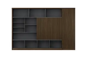 Élément De Rangement Haut Luxury - Chêne Foncé / Gris