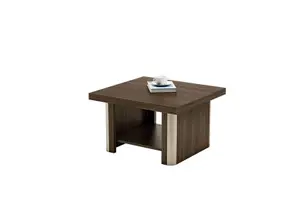 Table De Café Luxury 60X60X50Cm - Chêne Foncé