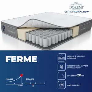 Matelas Doremi Ultra Medical New - Gris / Blanc