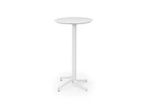 Table Haute Moon Ronde - Blanc