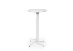 Table Haute Moon Ronde Pliable - Blanc