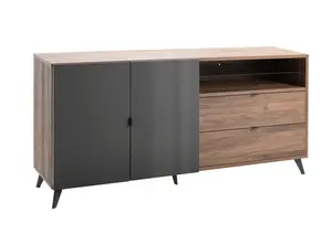 Buffet Infinito - Gris Anthracite / Marron