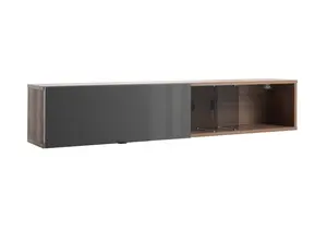 Élément Mural Infinito - Gris Anthracite / Marron