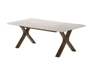 Table Basse Marcella - Blanc / Marron