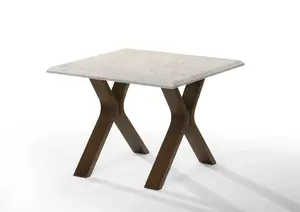 Table De Coin Marcella - Blanc / Marron