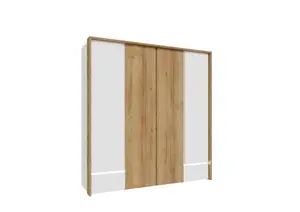Armoire Lenybelardo - Chêne / Blanc