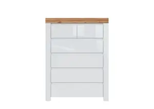 Chiffonier Holten - Chêne / Blanc