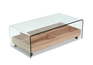 Table Basse Kinshasa Avec Niche - Blanc / Beige