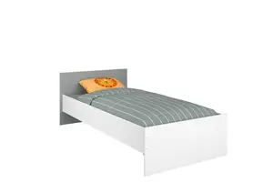 Lit Pirouette Avec Sommier - Blanc / Gris / Rose