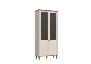 Grande Vitrine Lacetti Avec 2 Portes - Beige