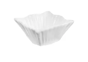Set Apéritif En Forme Zigzag 6 Pièces 10Cm - Blanc