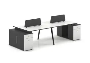 Bureau Workstation Respect 4 Places - Blanc