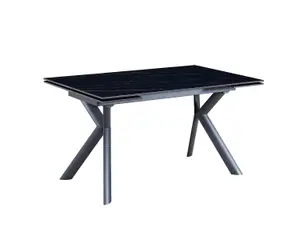 Table À Manger Extensible Noma 140-200Cm - Noir