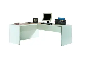 Bureau Disegno Avec Retour Caisson Non Inclus - Blanc Nacré