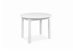 Table À Manger Extensible Coburg 100Cm - Blanc
