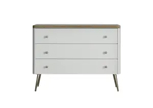 Commode Lidya - Blanc / Beige