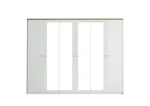 Armoire Lidya - Blanc / Beige