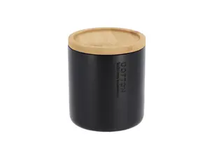 Boîte À Coton Prestige Avec Couvercle - Noir