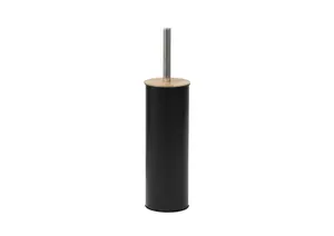 Brosse Wc Prestige Métal Avec Couvercle - Noir