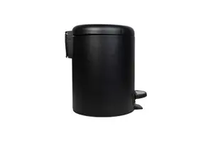 Poubelle 5L À Fermeture Souple - Noir Mat