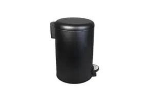 Poubelle 12L À Fermeture Souple - Noir Mat